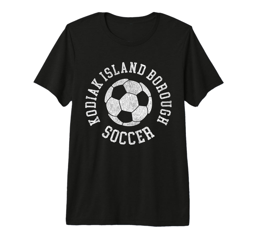 Kodiak Island Borough Soccer Distressed T-Shirt - Graphic Print Men Women - T-Shirt, Sweatshirt, Hoodie