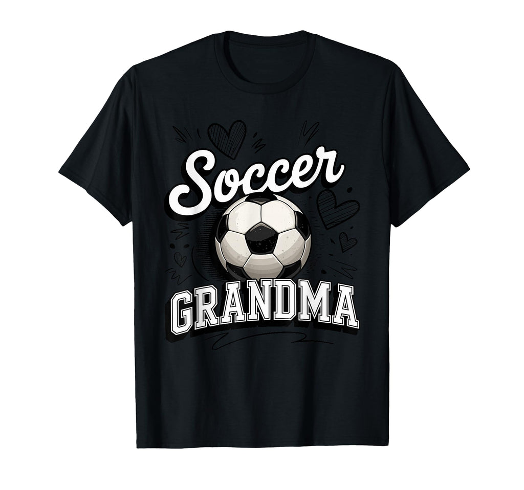 Soccer Grandma Heart Soccer Ball T-Shirt - Aesthetic Graphic for Adults - T-Shirt, Sweatshirt, Hoodie