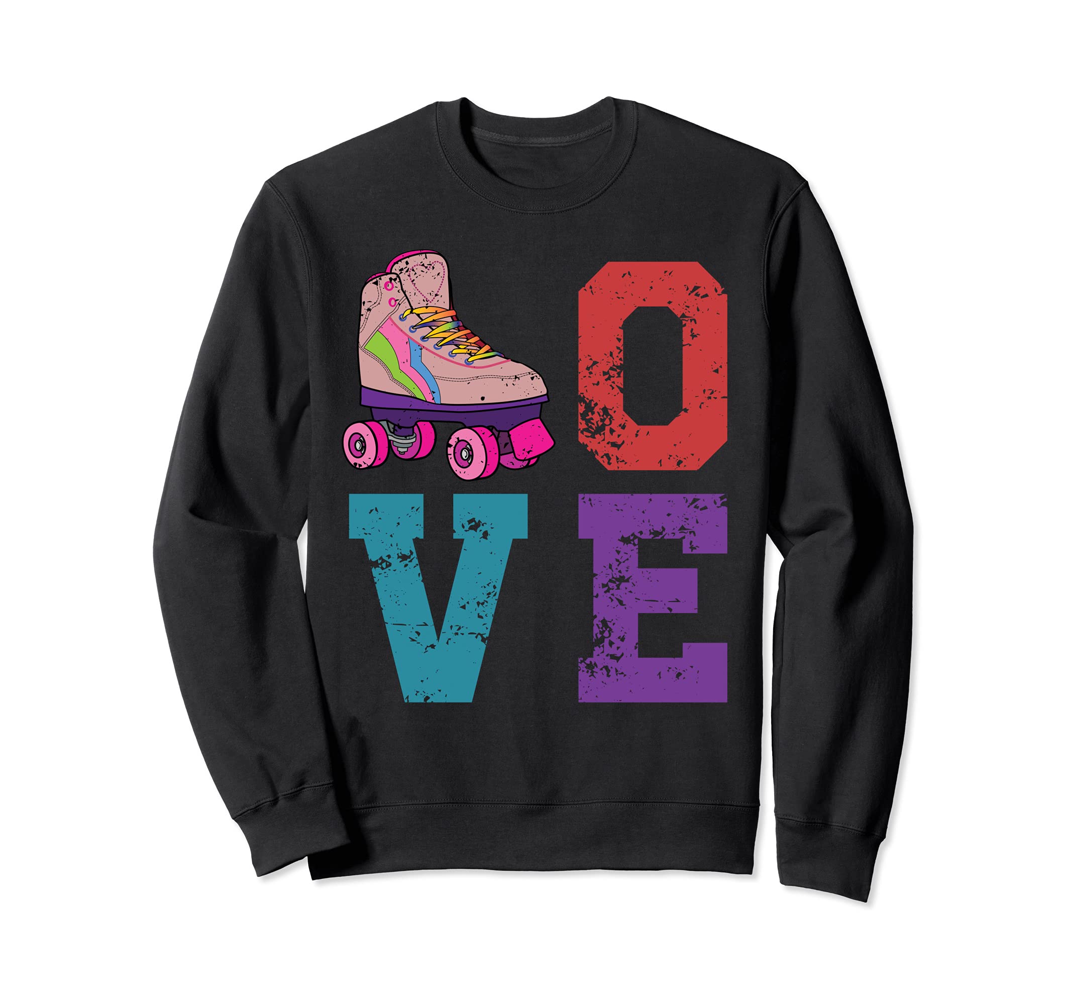 Funny Roller Skating Skate Lover 70S Sweatshirt - Graphic Print Men Women - T-Shirt, Sweatshirt, Hoodie