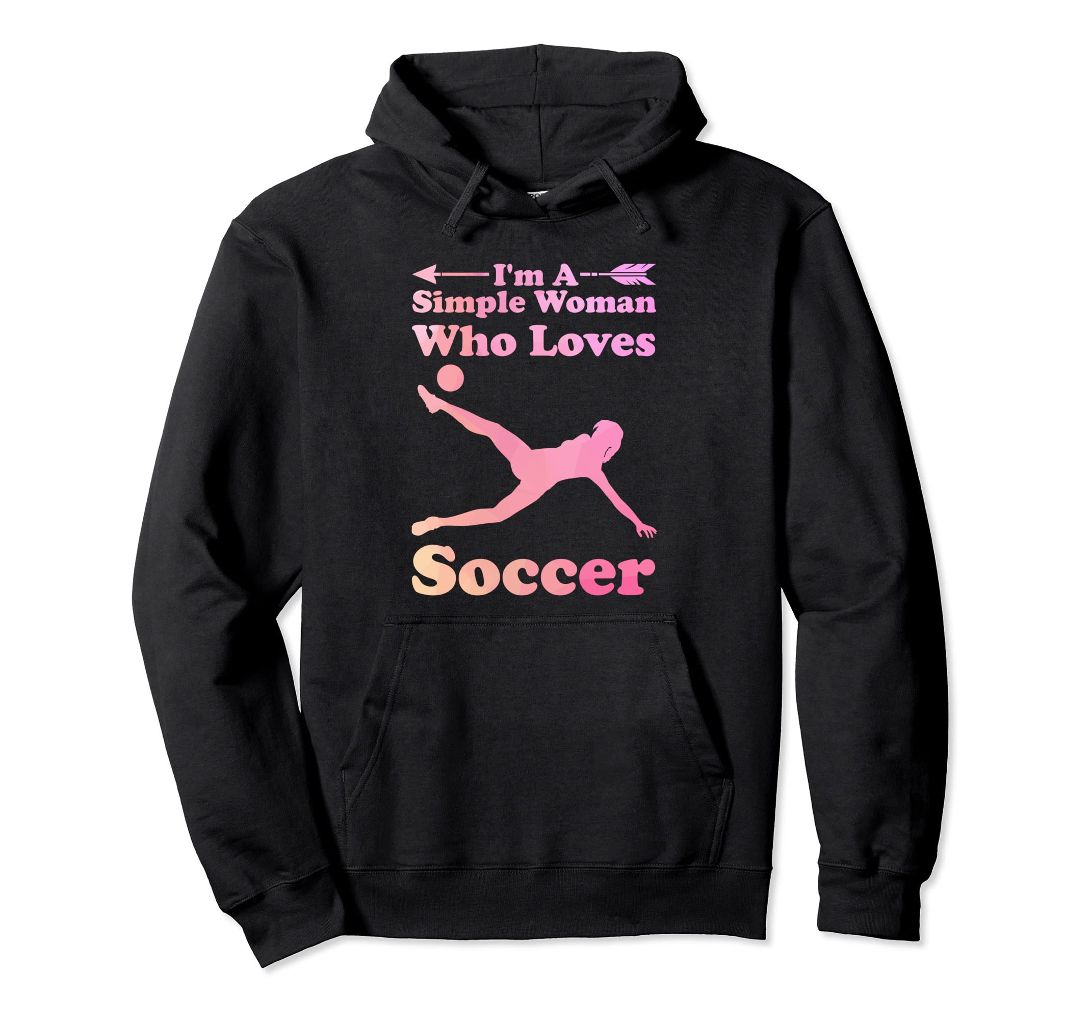 Im Simple Wjo Loves Soccer Soccer Hoodie - Fun Novelty Design Men Women - T-Shirt, Sweatshirt, Hoodie