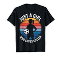 Who Loves Soccer Just Soccer T-Shirt - Fun Novelty Design for Adults - T-Shirt, Sweatshirt, Hoodie