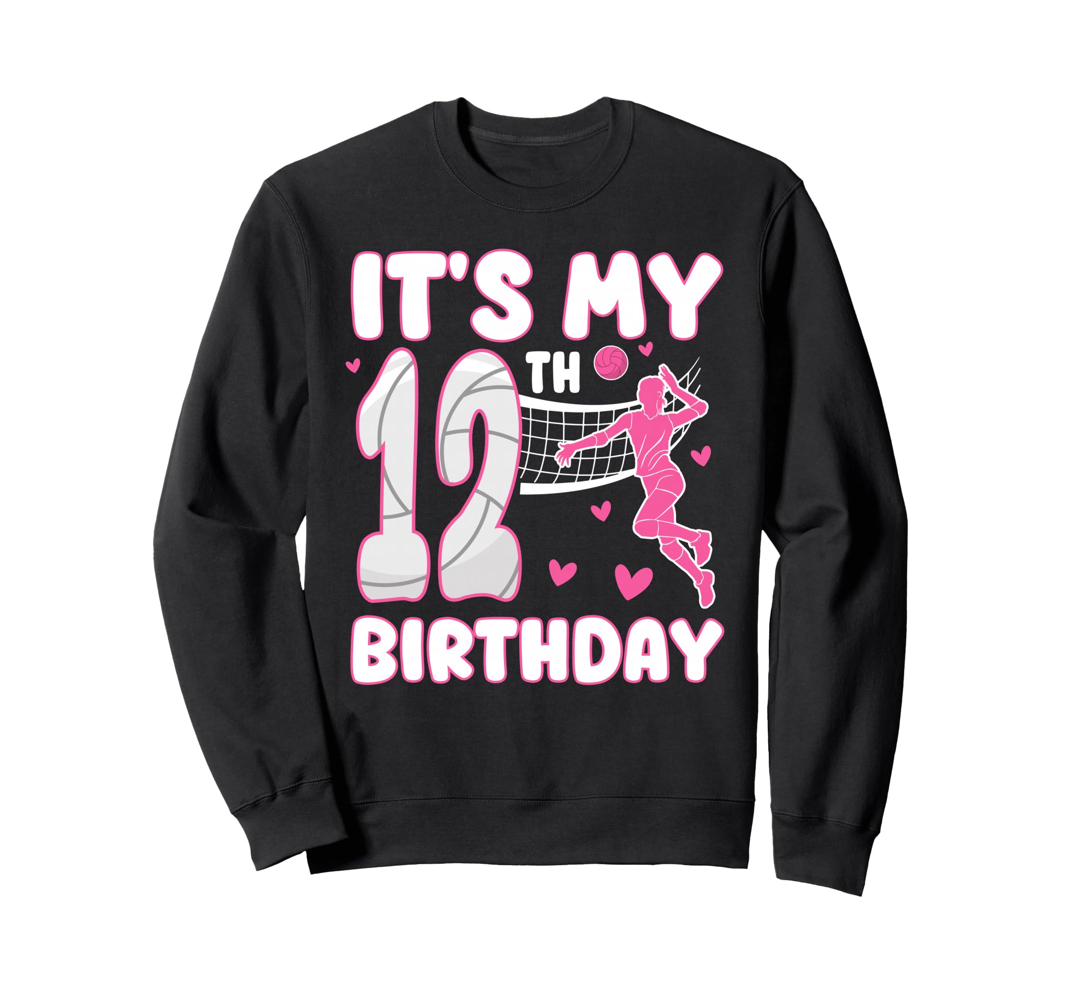 Its My 12Th Birthday Volleyball Sweatshirt - Minimalist Print for Adults - T-Shirt, Sweatshirt, Hoodie