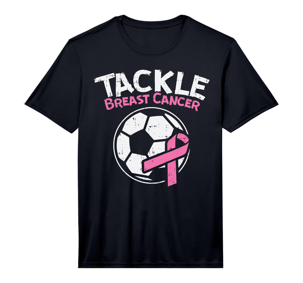 Tackle Breast Cancer Soccer Football T-Shirt - Casual Everyday Wear Unisex - T-Shirt, Sweatshirt, Hoodie