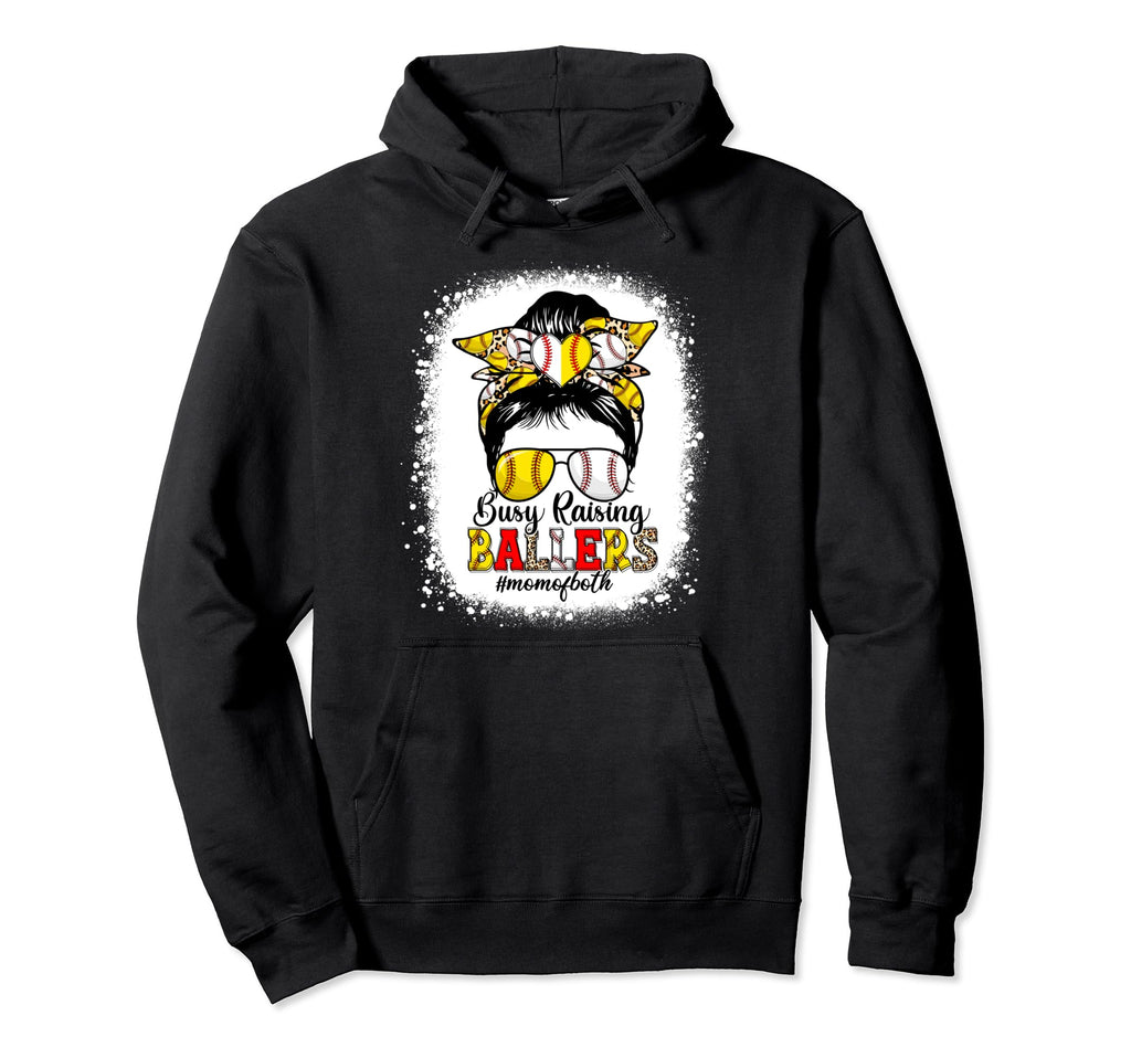 Busy Raising Ballers Baseball Softball Hoodie - Unique Graphic for Adults - T-Shirt, Sweatshirt, Hoodie