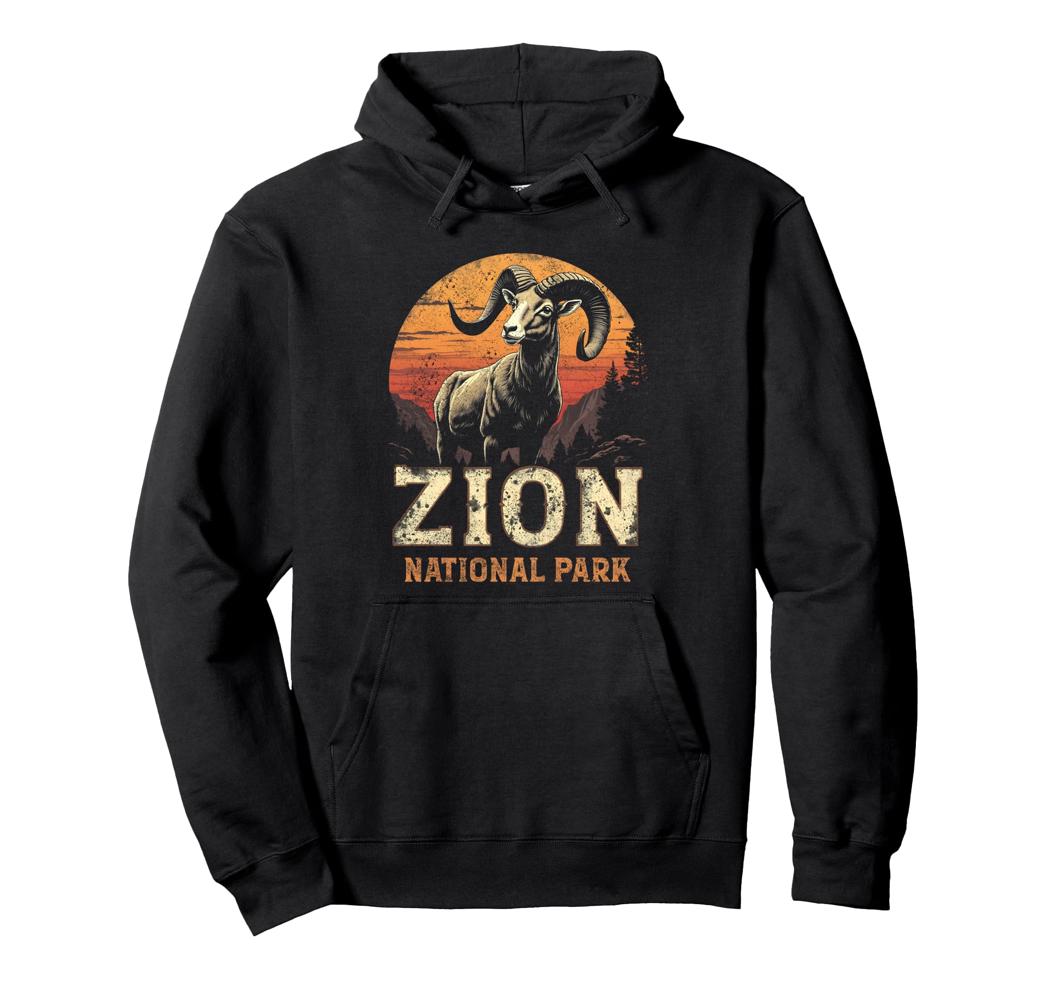 Zion National Park Bighorn Wildlife Hoodie - Trendy Graphic Men Women - T-Shirt, Sweatshirt, Hoodie