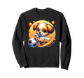 Soccer Player Puppy Dog Kicking Ball Sweatshirt - Unique Graphic Men Women - T-Shirt, Sweatshirt, Hoodie
