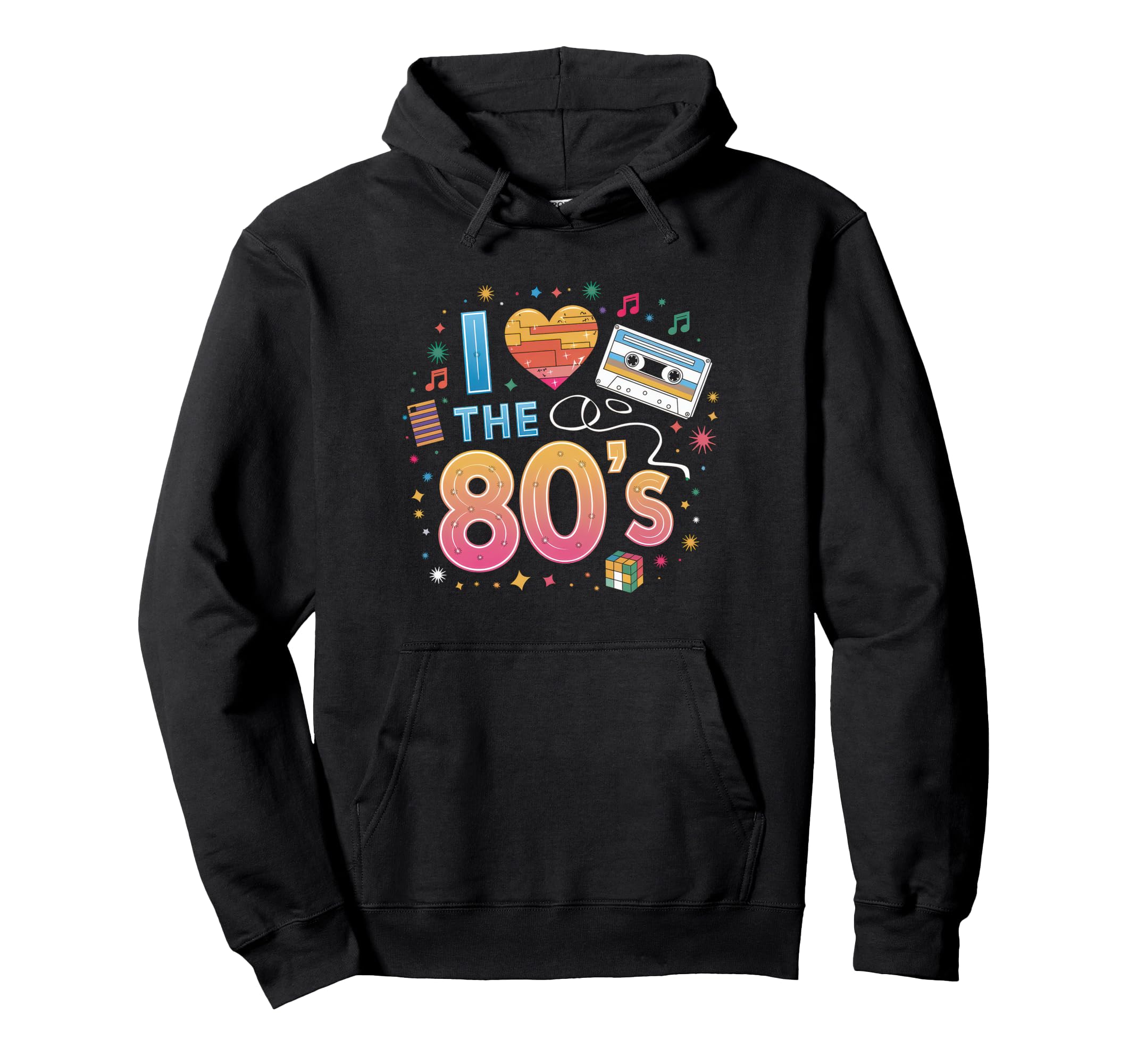 Cassette 80S 90S Party Mixtape Tape Hoodie - Fun Novelty Design for Adults - T-Shirt, Sweatshirt, Hoodie