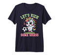 Funny Lets Kick Some Grass Soccer T-Shirt - Unique Graphic Men Women - T-Shirt, Sweatshirt, Hoodie