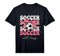 Groovy Soccer Coquette Bow Soccer All T-Shirt - Minimalist Print Unisex - T-Shirt, Sweatshirt, Hoodie