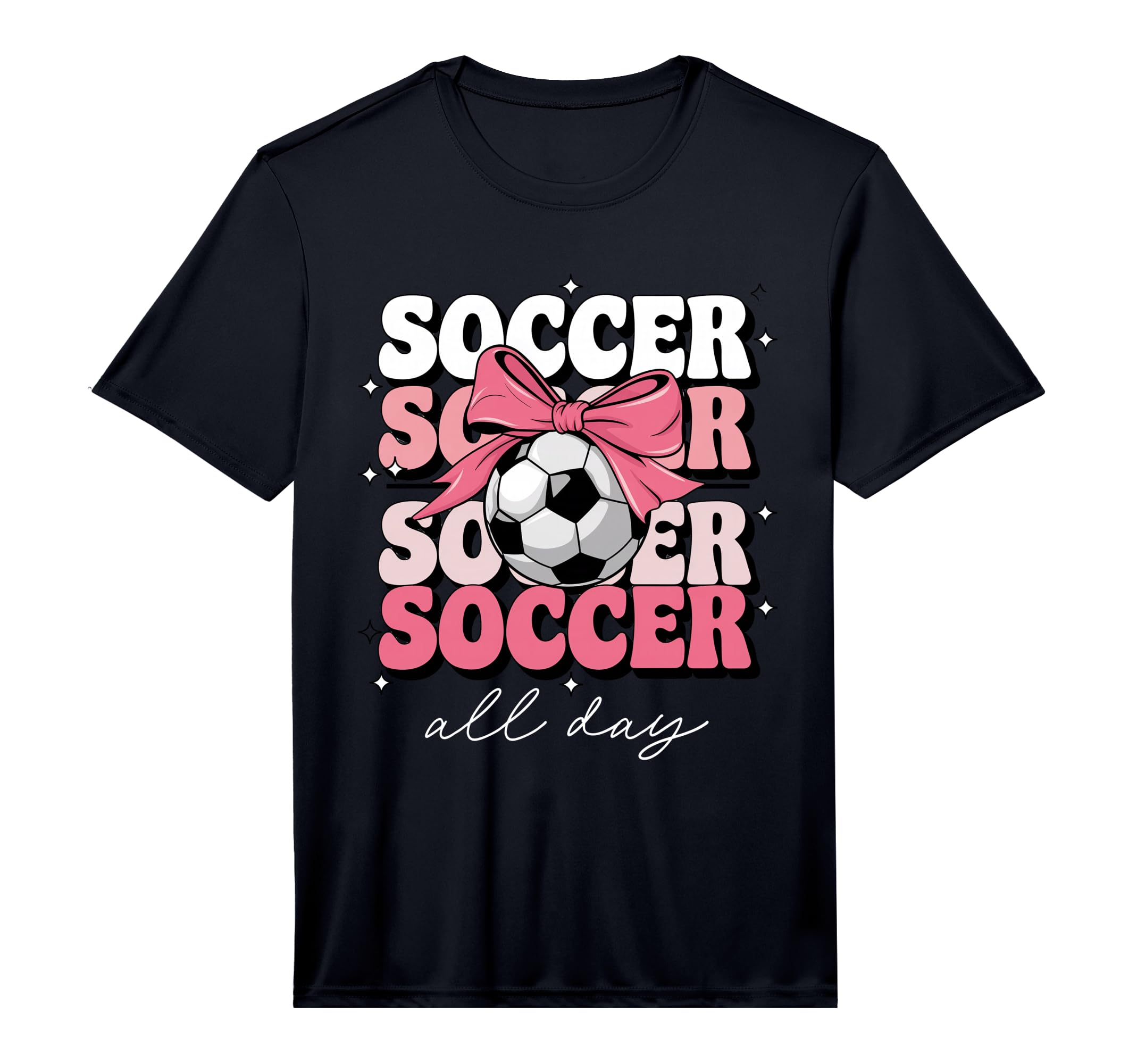 Groovy Soccer Coquette Bow Soccer All T-Shirt - Minimalist Print Unisex - T-Shirt, Sweatshirt, Hoodie