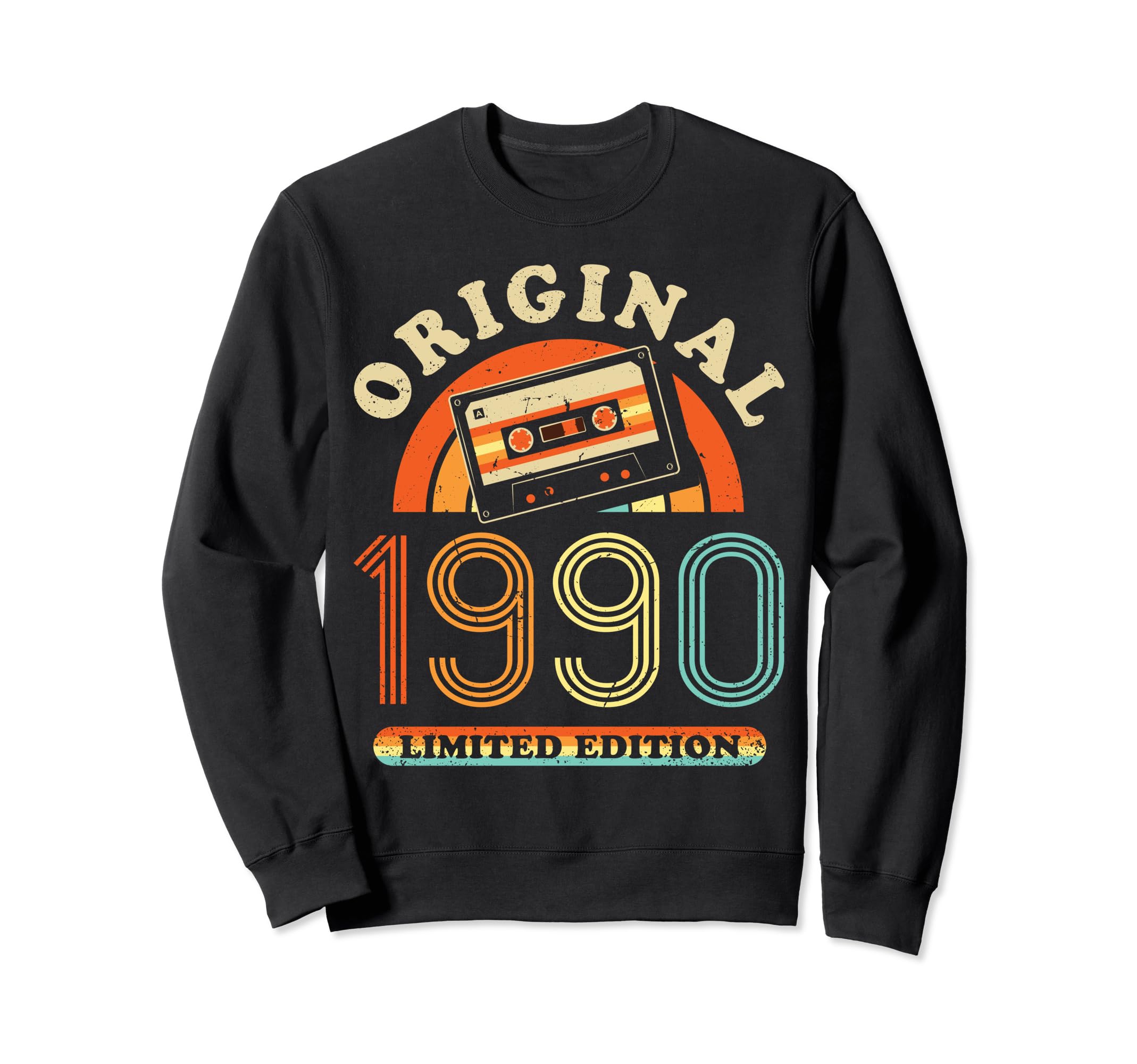 1990 Cassette Tape 34Th Birthday Sweatshirt - Minimalist Print Unisex - T-Shirt, Sweatshirt, Hoodie