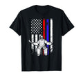 Ice Hockey Goalkeeper Us Flag Ice Hockey T-Shirt - Graphic Print Men Women - T-Shirt, Sweatshirt, Hoodie