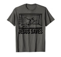 Soccer Goalie Goalkeeper Jesus Saves T-Shirt - Novelty Apparel for Adults - T-Shirt, Sweatshirt, Hoodie