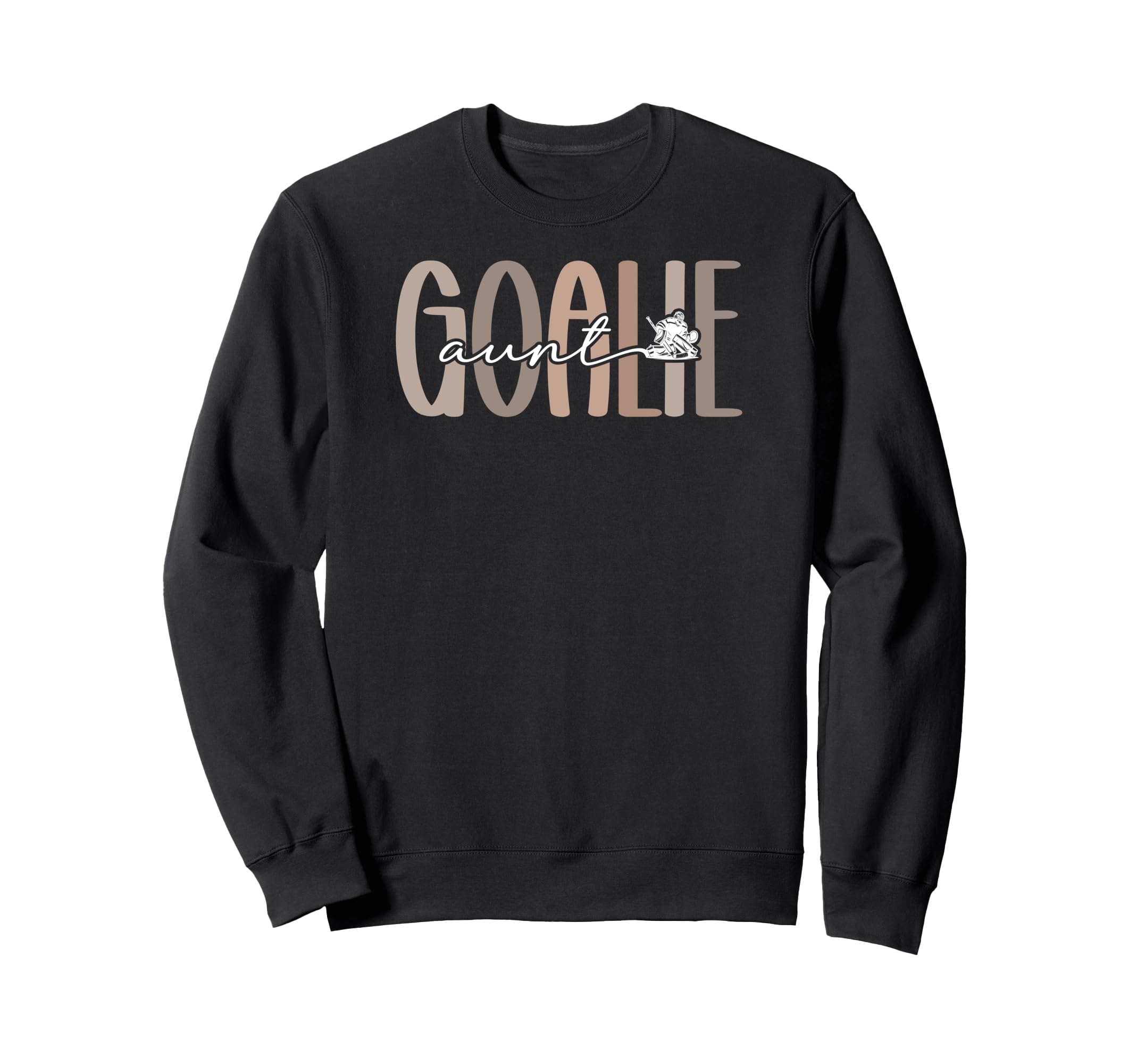 Ice Hockey Goalie Aunt Hockey Sweatshirt - Minimalist Print for Adults - T-Shirt, Sweatshirt, Hoodie