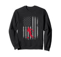 Distressed American Flag Soccer Player Sweatshirt - Unique Graphic Unisex - T-Shirt, Sweatshirt, Hoodie