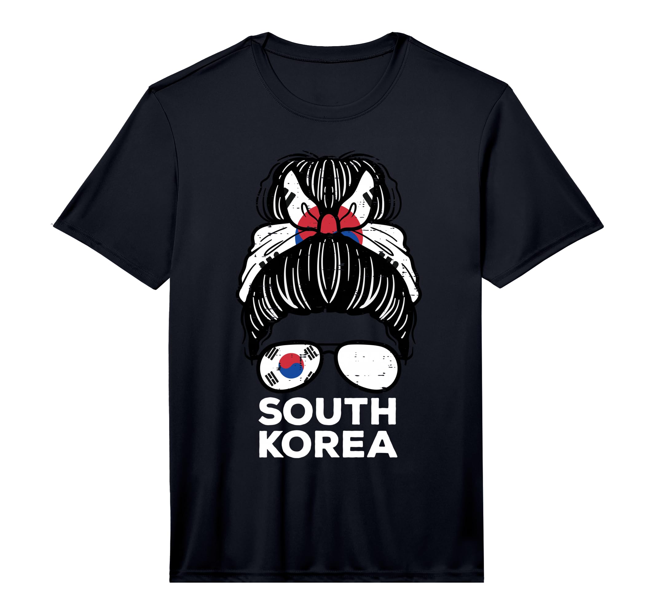 South Korea Flag Hairbun Football T-Shirt - Streetwear Style for Adults - T-Shirt, Sweatshirt, Hoodie