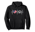 Usa Soccer Funny Soccer Fan Heartbeat Hoodie - Minimalist Print for Adults - T-Shirt, Sweatshirt, Hoodie