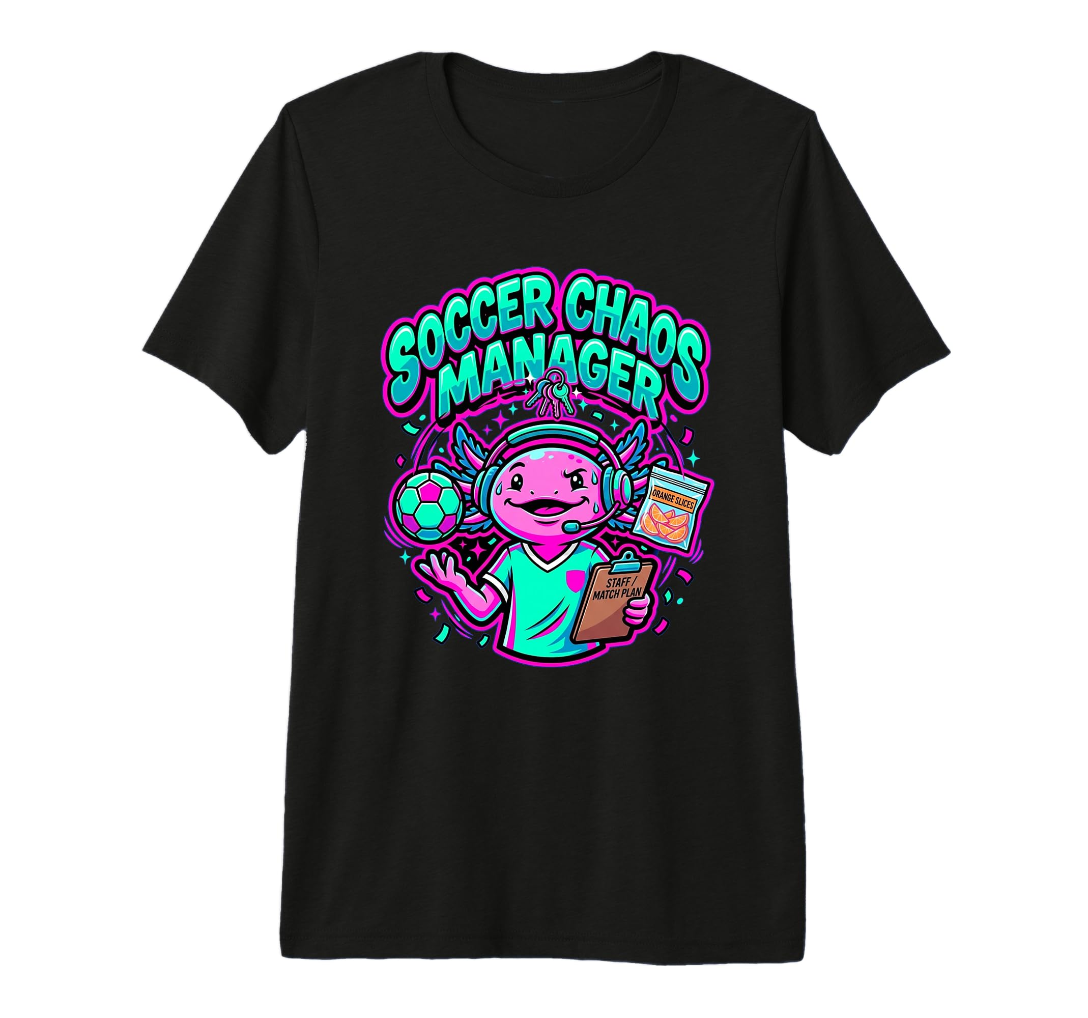 Funny Axolotl Coach Parent Soccer T-Shirt - Unique Graphic for Adults - T-Shirt, Sweatshirt, Hoodie