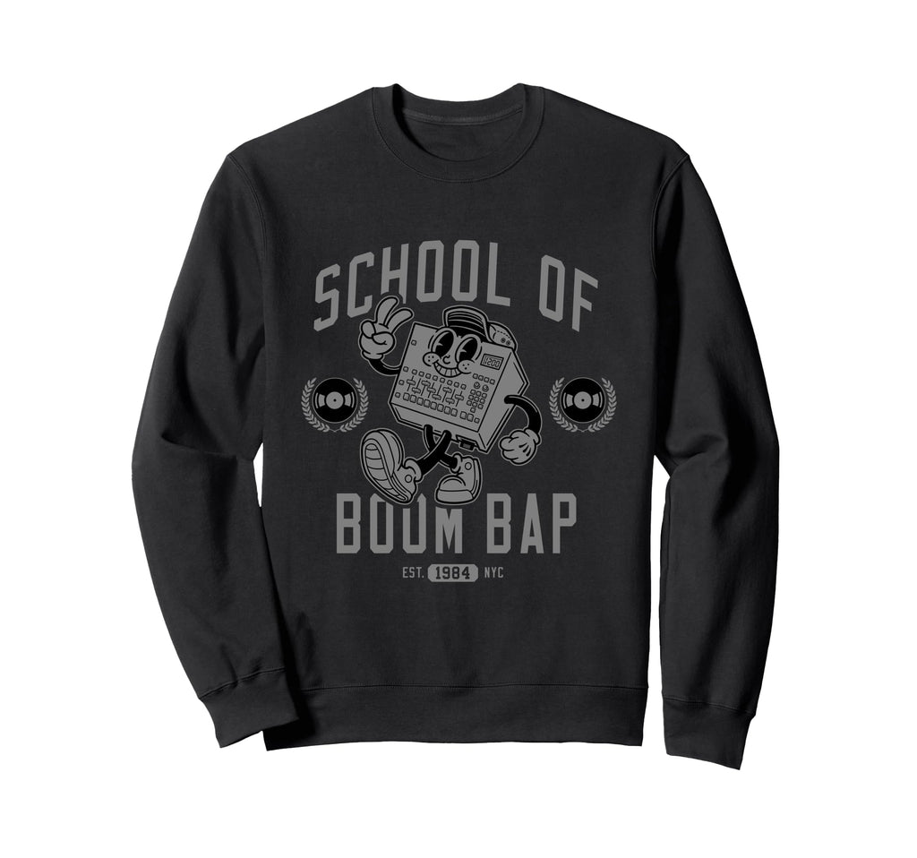 Grey Old School Hip Hop Sampler Sweatshirt - Custom Art Print Unisex - T-Shirt, Sweatshirt, Hoodie