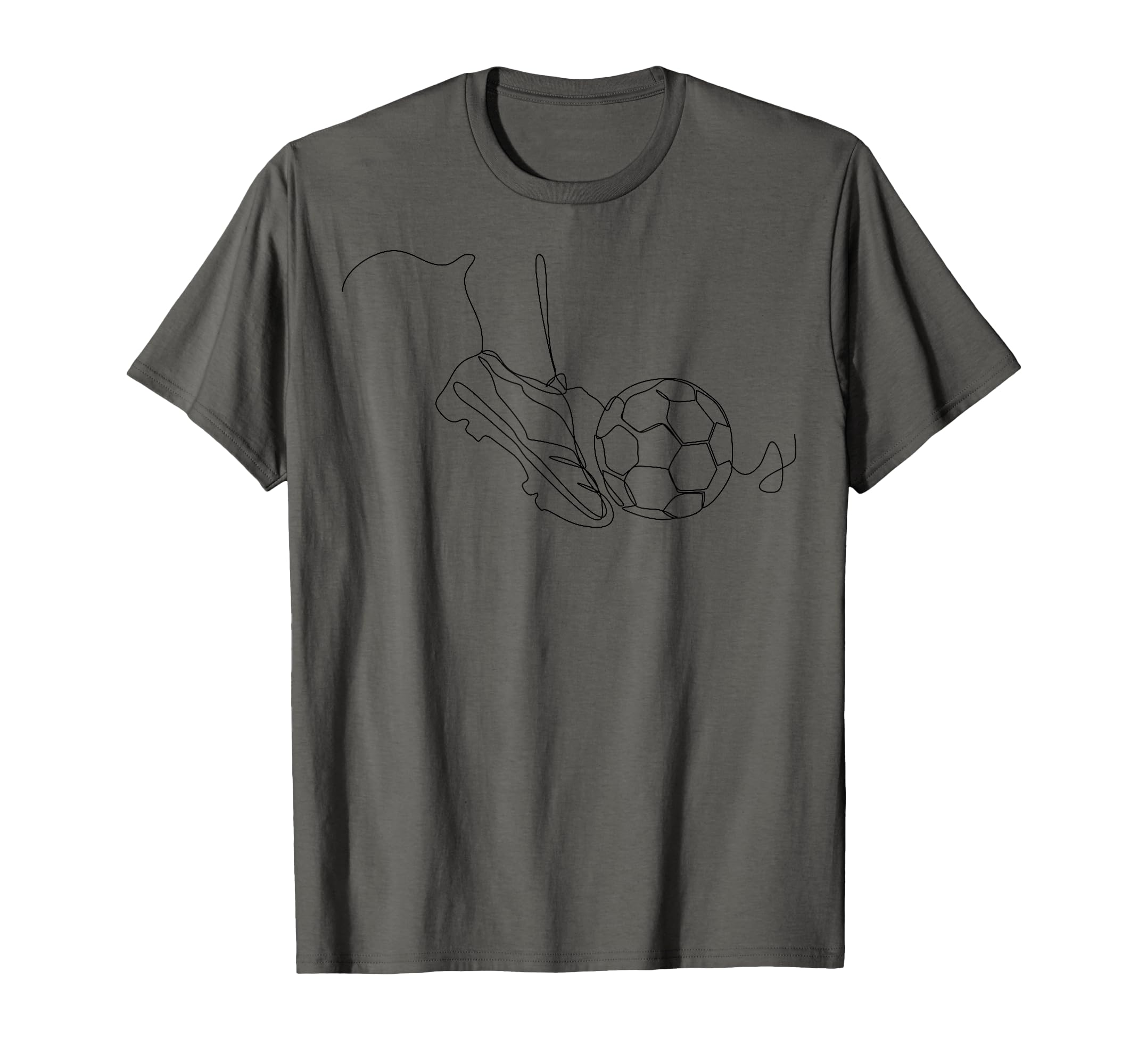 One Line Art Minimalist Soccer Coach T-Shirt - Minimalist Print Men Women - T-Shirt, Sweatshirt, Hoodie