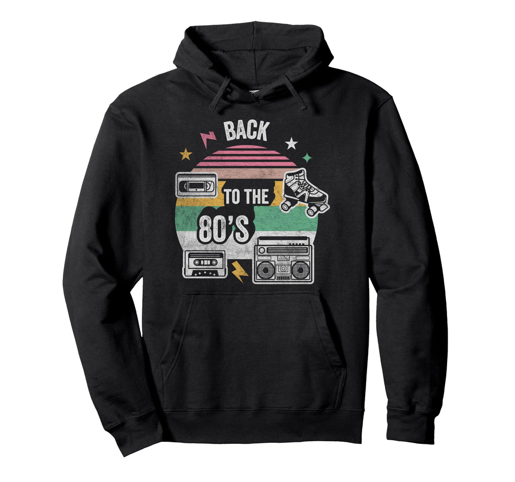 Back To 80S Cassette Roller Skate Hoodie - Graphic Print Unisex - T-Shirt, Sweatshirt, Hoodie