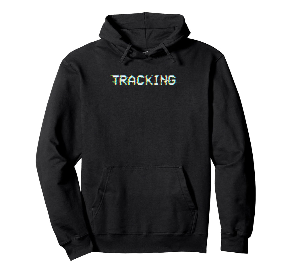 Vhs Glitch Text Tracking Distorted 80S 90S Hoodie - Novelty Apparel Unisex - T-Shirt, Sweatshirt, Hoodie