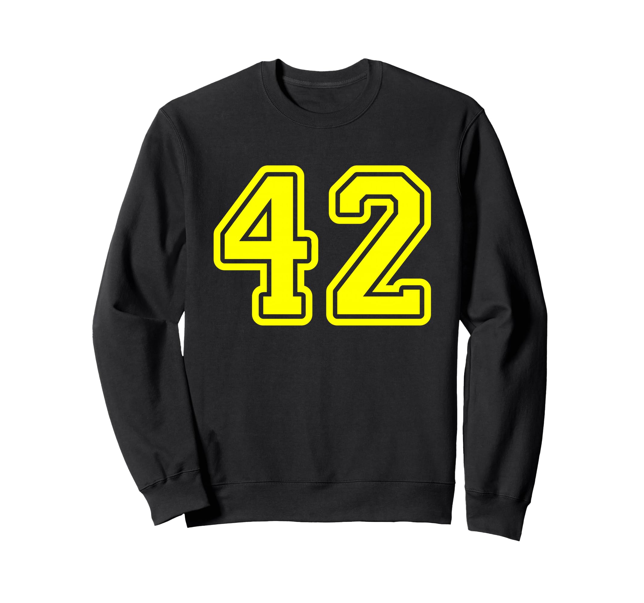 Yellow Sport Team Number 42 Sweatshirt - Streetwear Style for Adults - T-Shirt, Sweatshirt, Hoodie