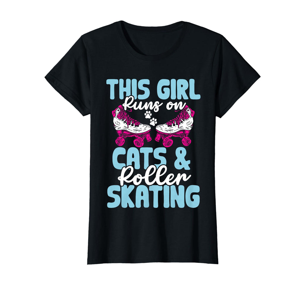 Rollerskate Funny Runs Cats And Roller T-Shirt - Unique Graphic Men Women - T-Shirt, Sweatshirt, Hoodie