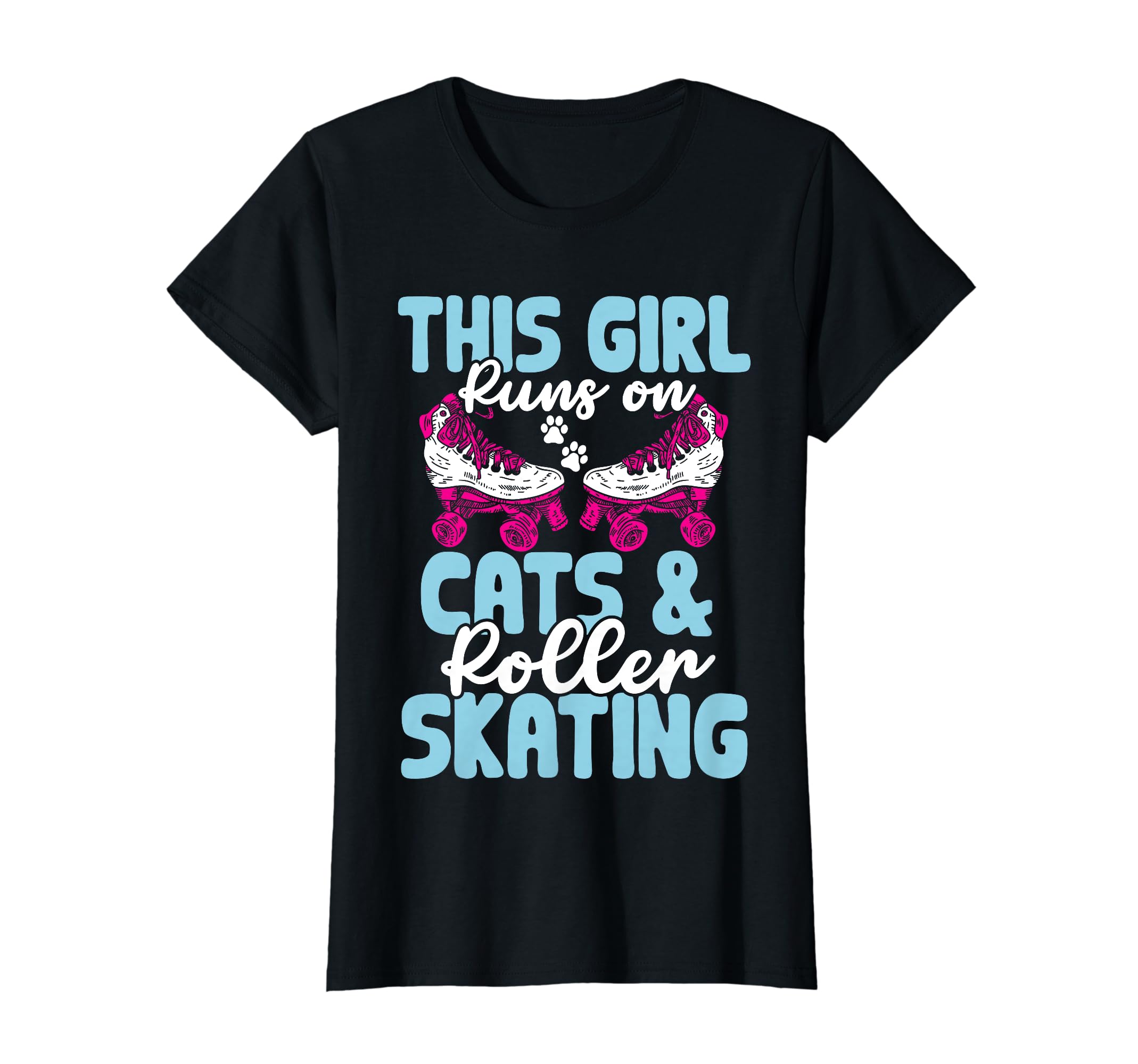Rollerskate Funny Runs Cats And Roller T-Shirt - Unique Graphic Men Women - T-Shirt, Sweatshirt, Hoodie