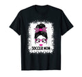 Funny Soccer Mom Messy Bun Ladies Soccer T-Shirt - Graphic Print Unisex - T-Shirt, Sweatshirt, Hoodie