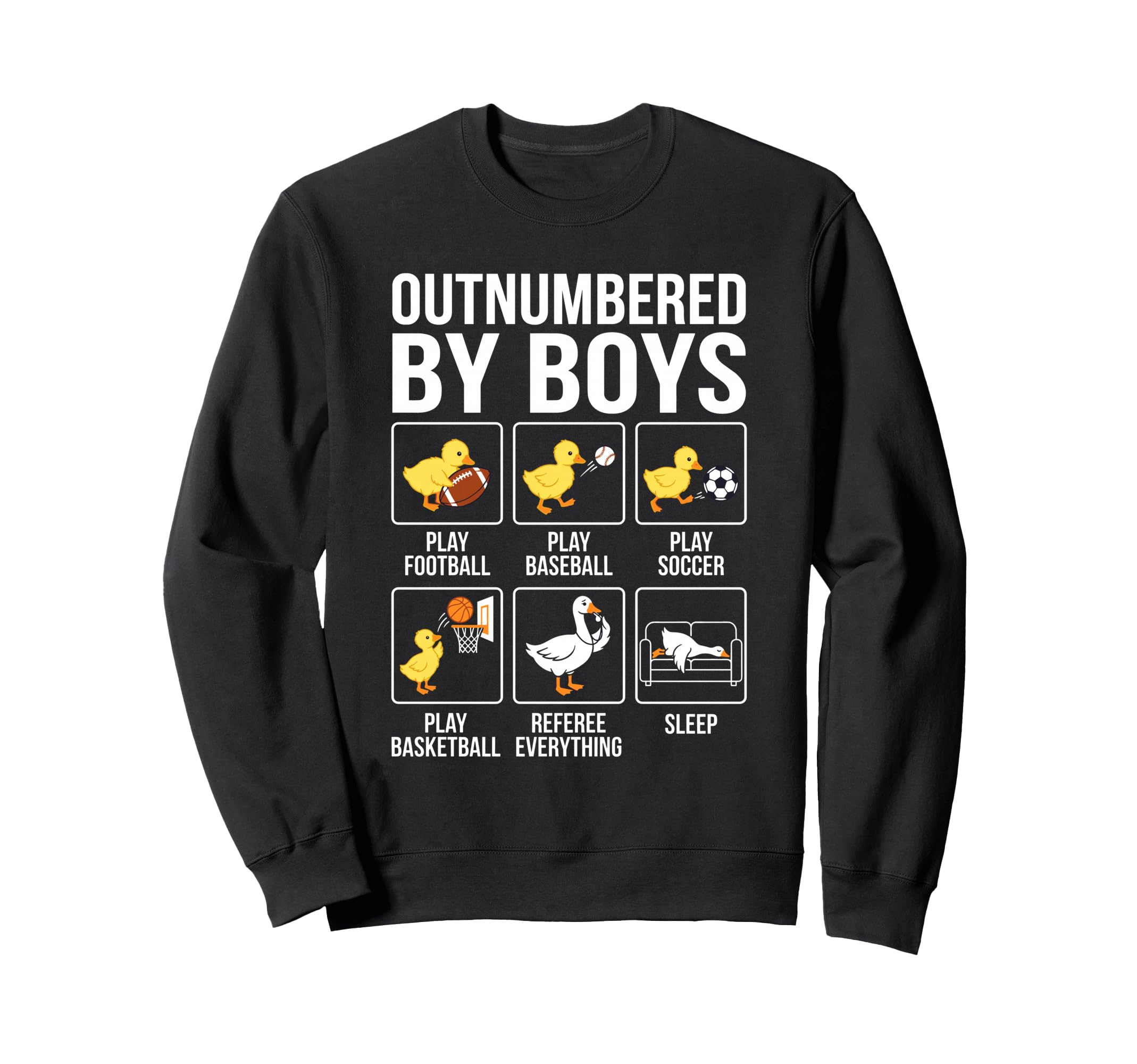 Outnumbered Ducklings Football Sweatshirt - Aesthetic Graphic Unisex - T-Shirt, Sweatshirt, Hoodie