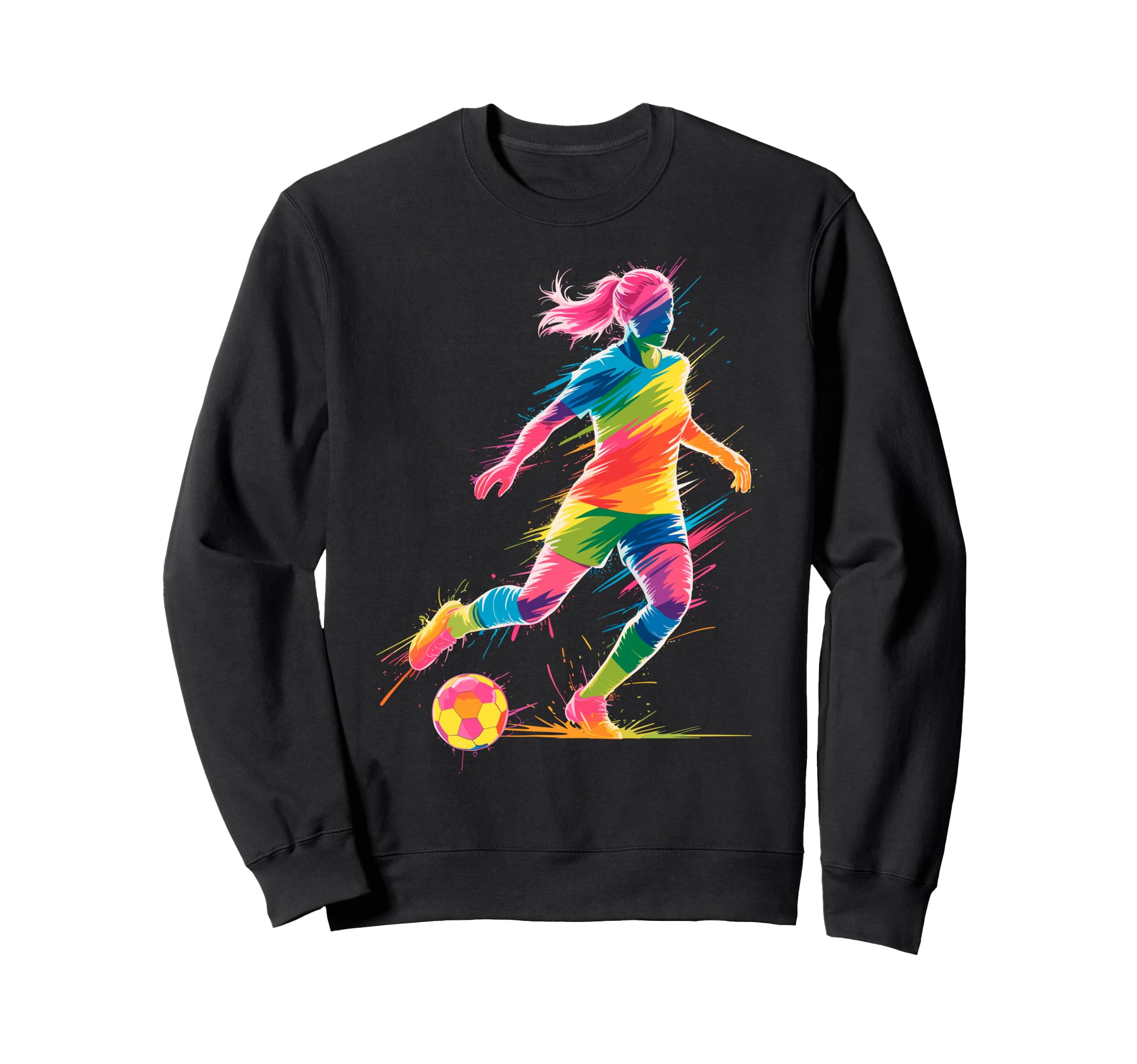 Colorful Funny Soccer Fan Dad Mom Game Sweatshirt - Novelty Apparel Unisex - T-Shirt, Sweatshirt, Hoodie