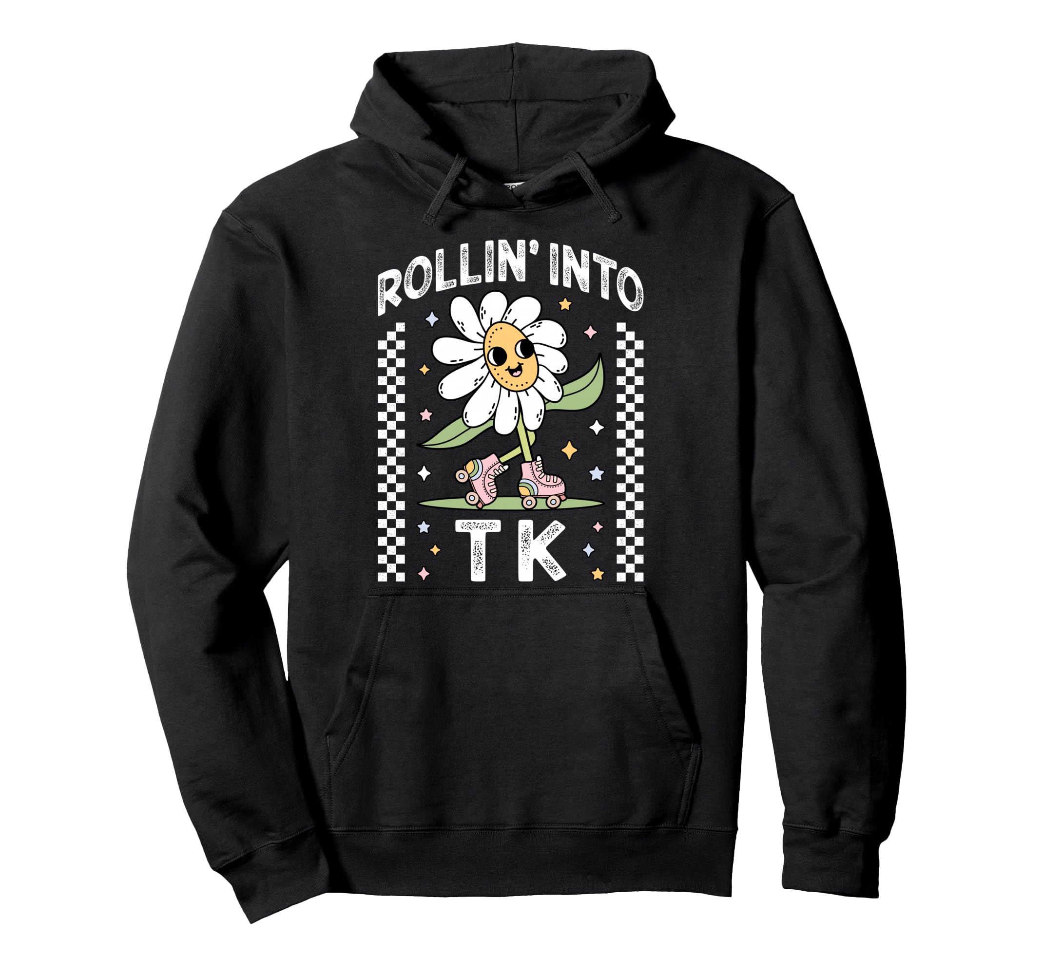 Rollin Into Tk Daisy Roller Skate Back Hoodie - Custom Art Print Men Women - T-Shirt, Sweatshirt, Hoodie