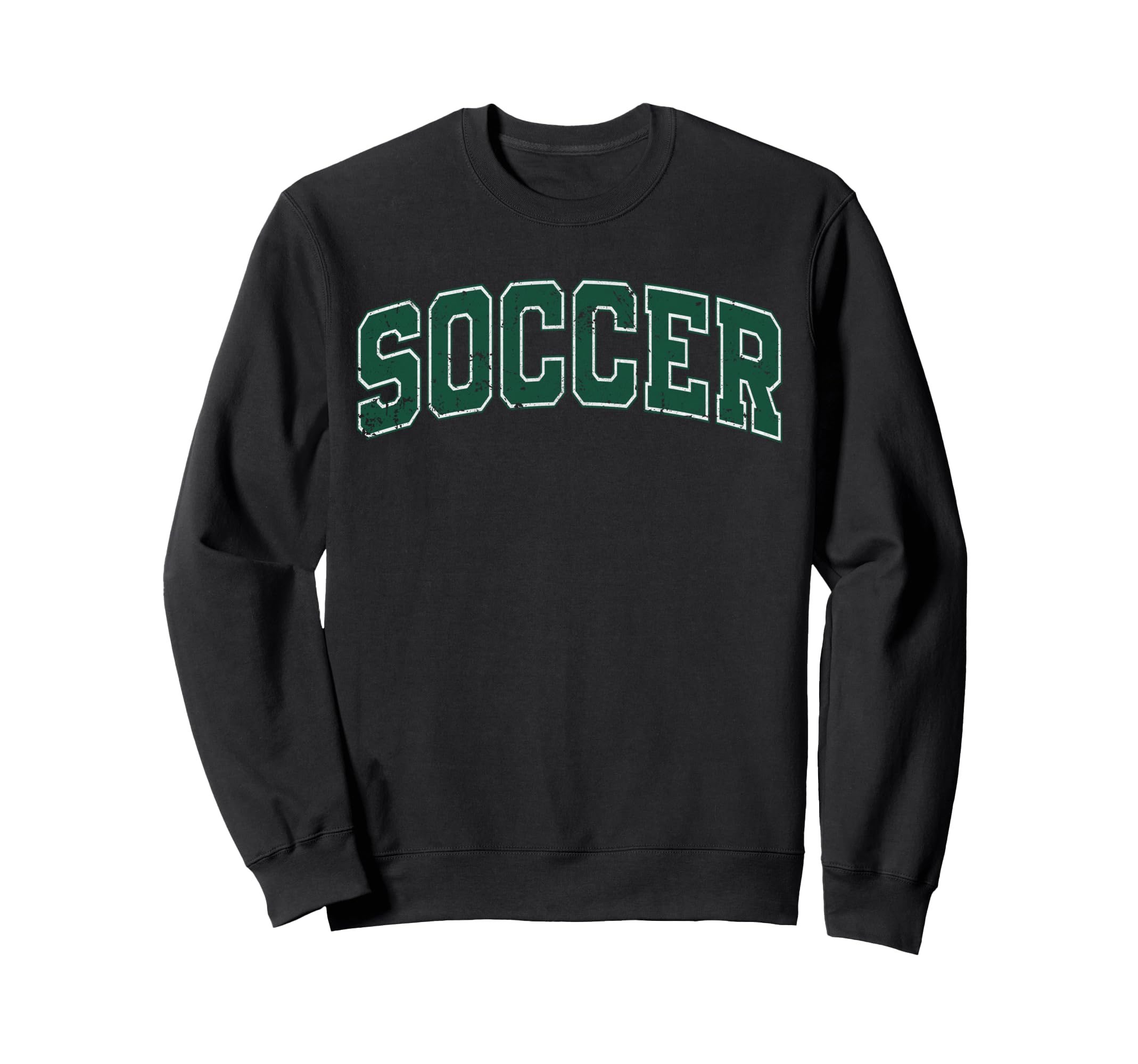 Soccer Varsity Green Text Sweatshirt - Minimalist Print Men Women - T-Shirt, Sweatshirt, Hoodie