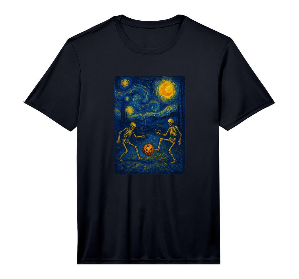 Mens Starry Night Skeleton Pumpkin T-Shirt - Unique Graphic Men Women - T-Shirt, Sweatshirt, Hoodie