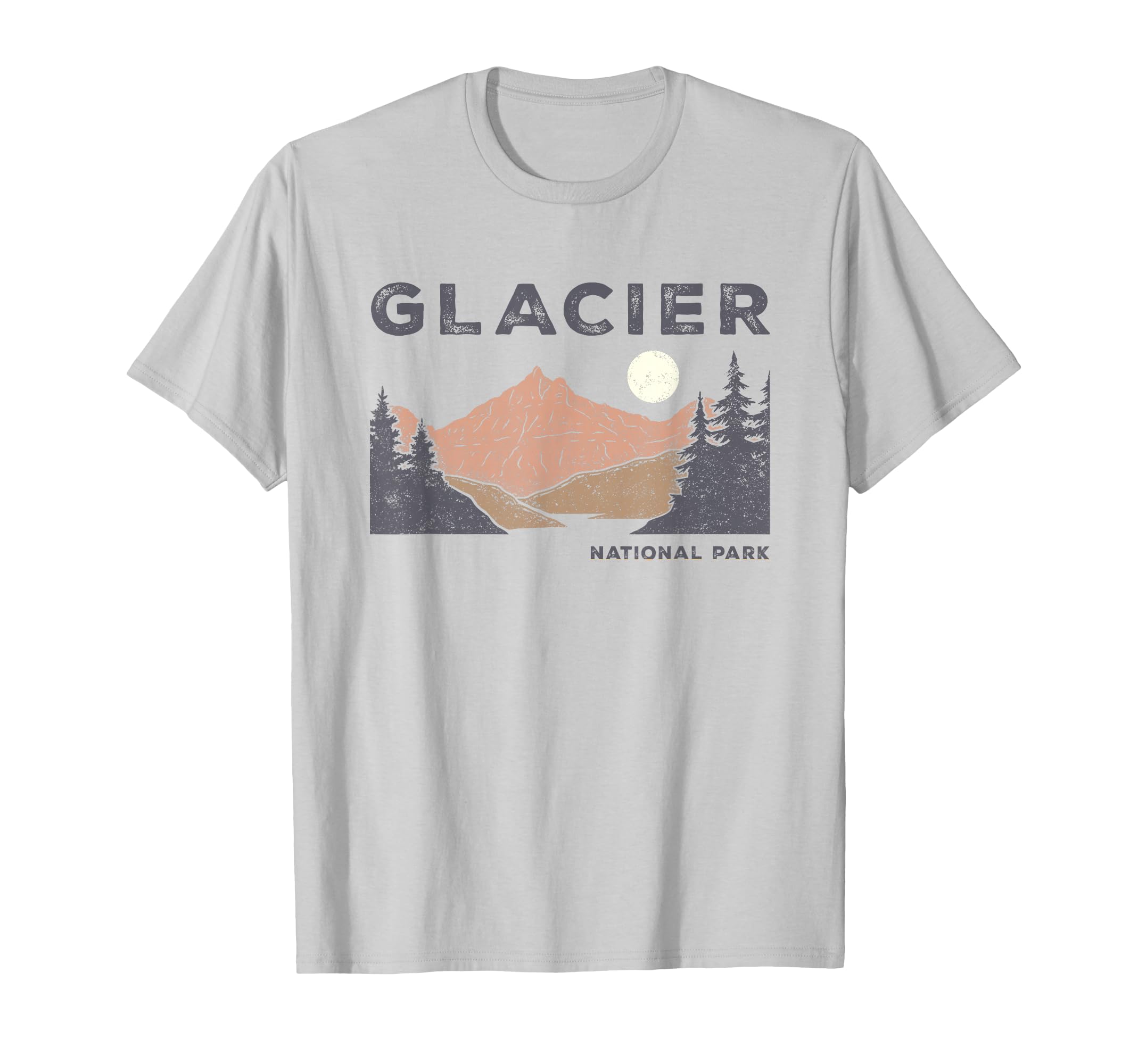Glacier National Park Montana Womens T-Shirt - Custom Art Print Men Women - T-Shirt, Sweatshirt, Hoodie
