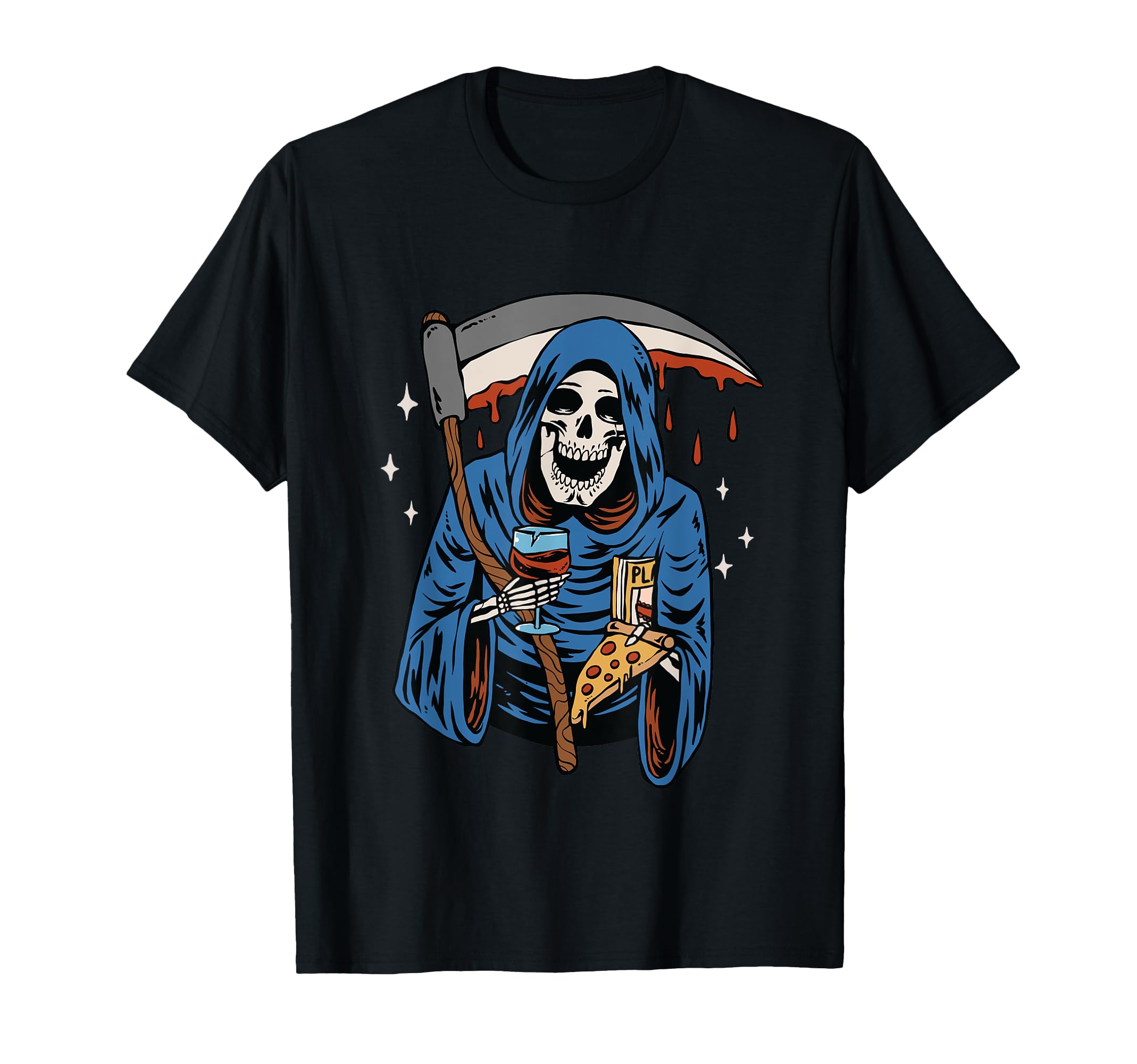 Grim Reaper American Traditional T-Shirt - Custom Art Print Men Women - T-Shirt, Sweatshirt, Hoodie