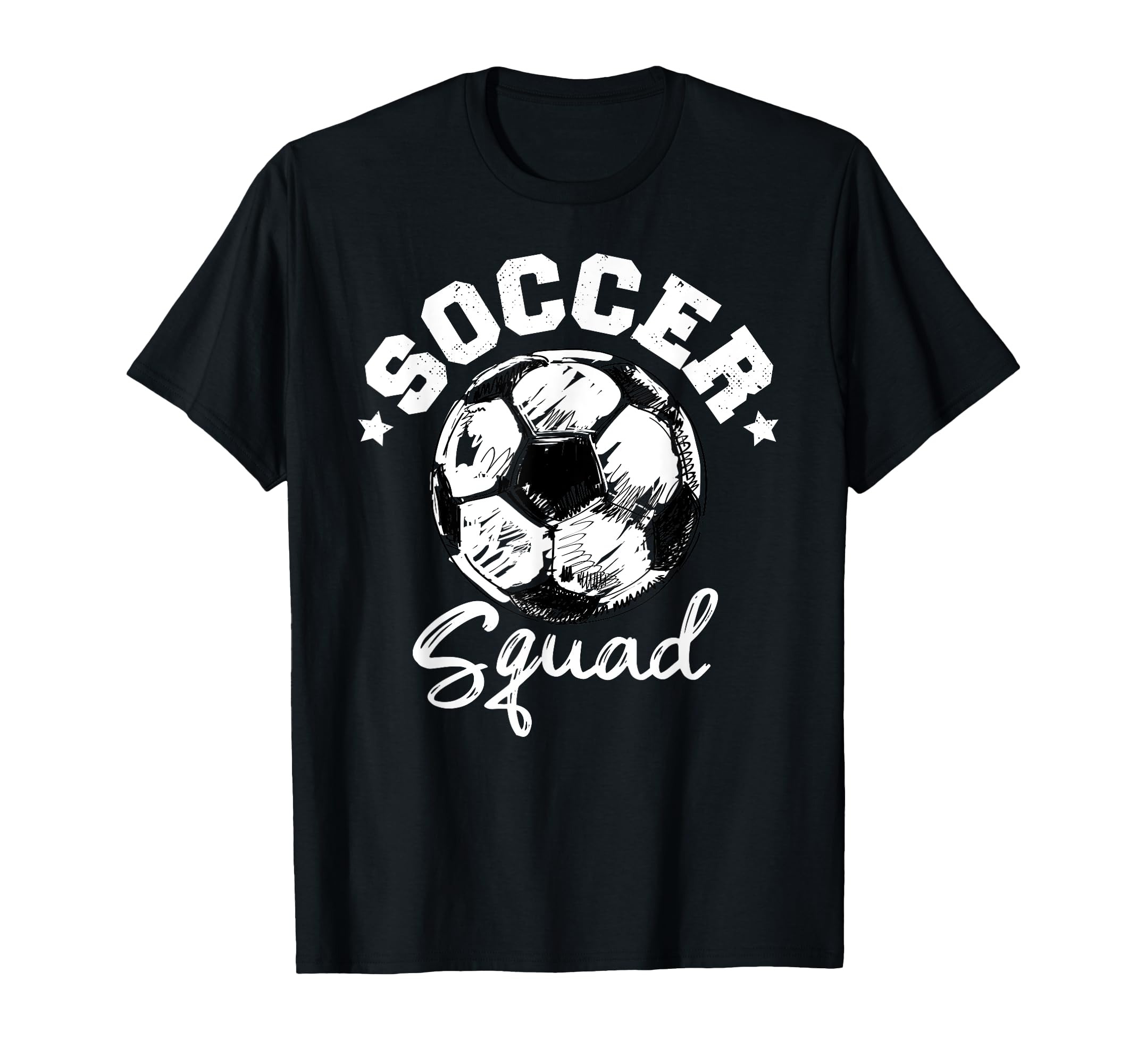 Soccer Squad Soccer Ball Distressed T-Shirt - Trendy Graphic Men Women - T-Shirt, Sweatshirt, Hoodie