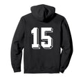 Number 15 Backside 80S 90S Team Jersey Hoodie - Trendy Graphic Men Women - T-Shirt, Sweatshirt, Hoodie