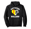 Busy Raising Ballers Softball Hockey Hoodie - Minimalist Print Men Women - T-Shirt, Sweatshirt, Hoodie
