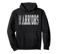 Warriors Mascot Distressed School Sports Hoodie - Graphic Print Unisex - T-Shirt, Sweatshirt, Hoodie