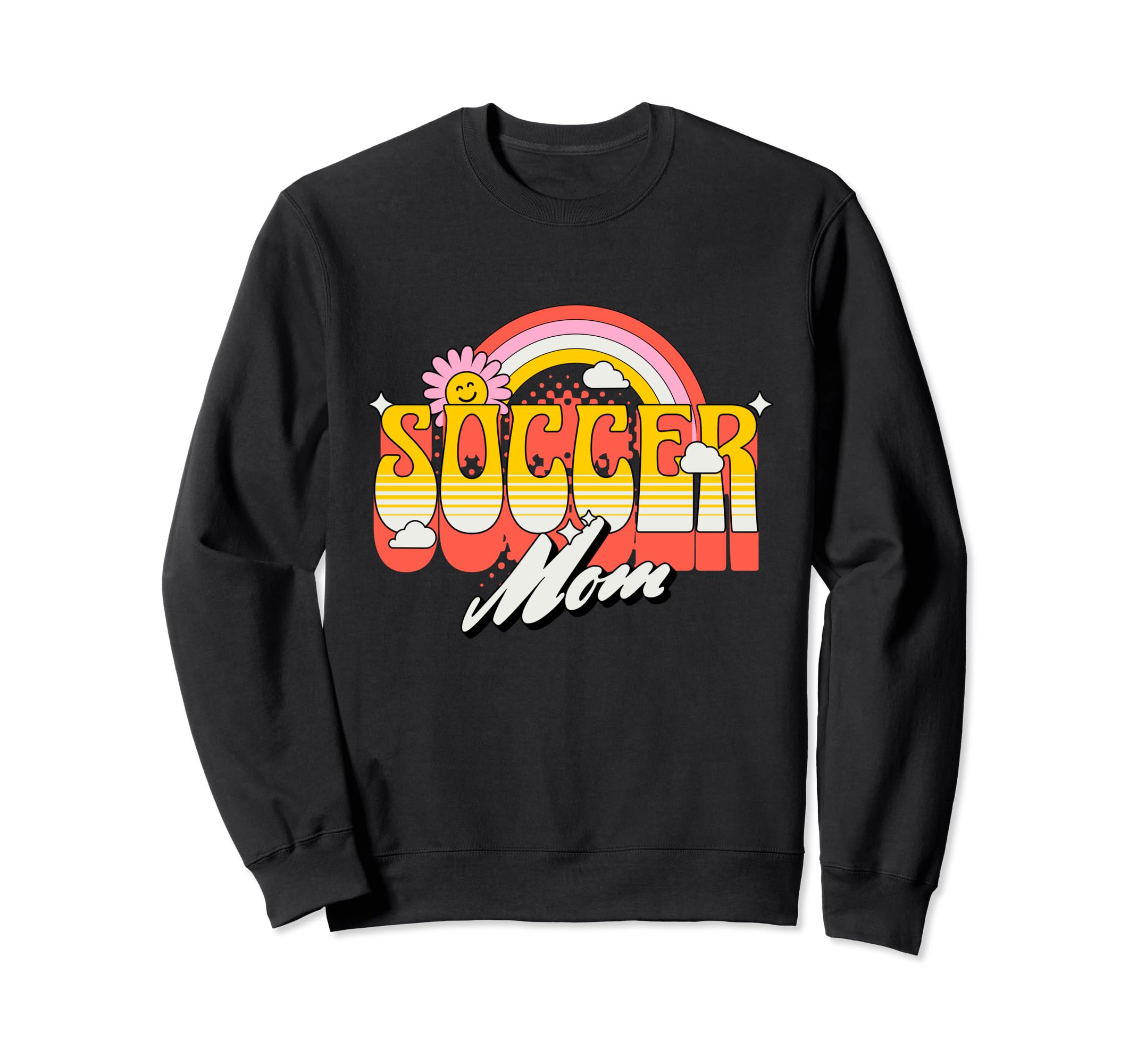 Soccer Mom Groovy Soccer Fan Sweatshirt - Trendy Graphic Men Women - T-Shirt, Sweatshirt, Hoodie