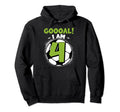 4 Year Old Birthday Soccer Themed Hoodie - Fun Novelty Design Men Women - T-Shirt, Sweatshirt, Hoodie