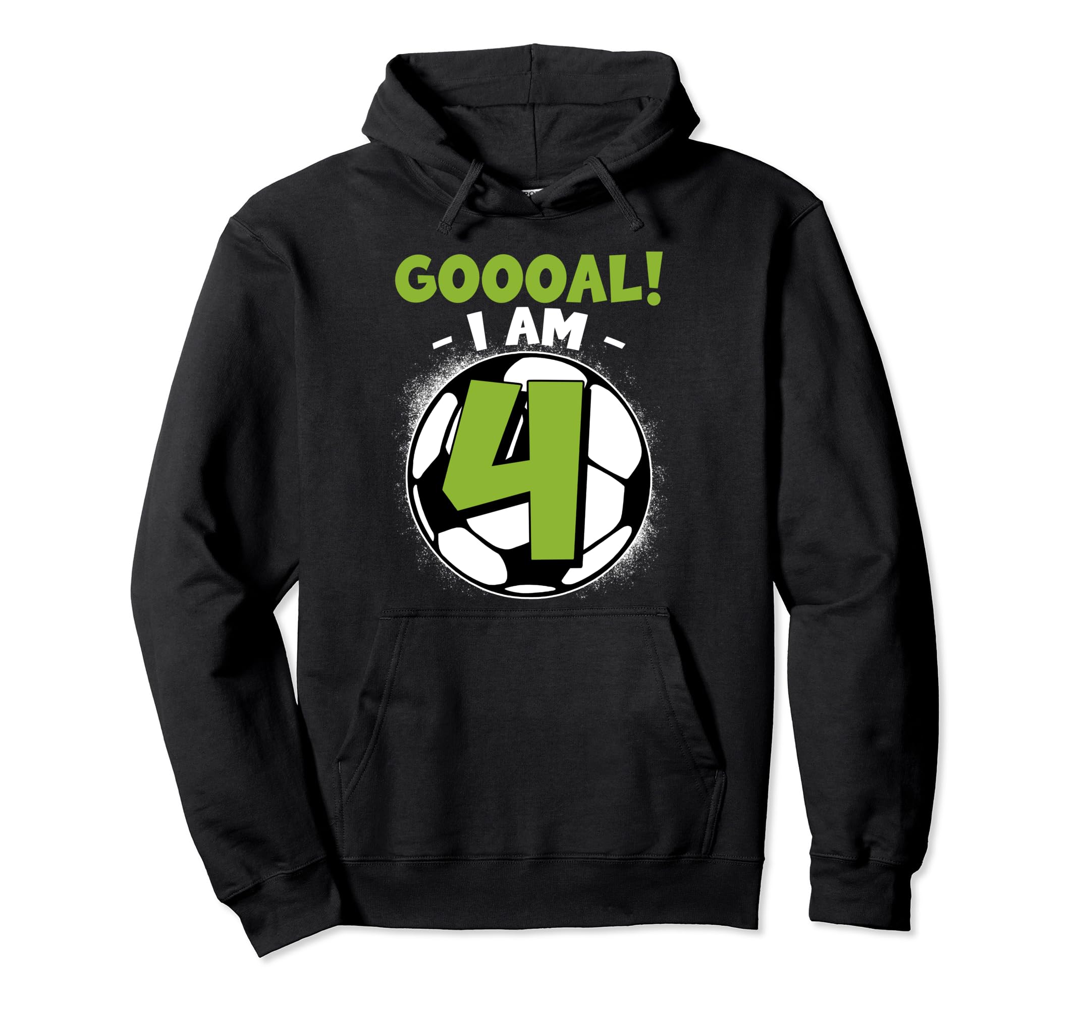 4 Year Old Birthday Soccer Themed Hoodie - Fun Novelty Design Men Women - T-Shirt, Sweatshirt, Hoodie