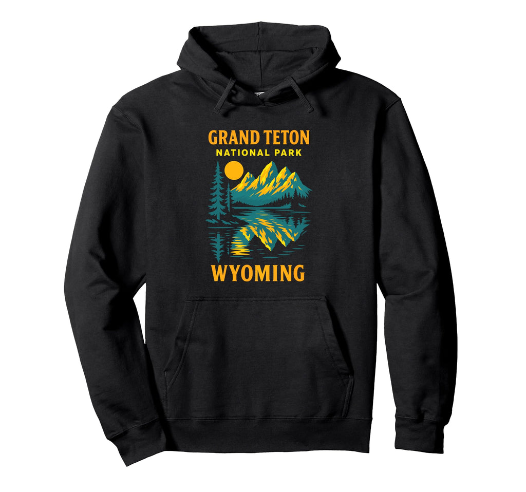 Grand Teton National Park Wyoming Hike 70S Hoodie - Streetwear Style Unisex - T-Shirt, Sweatshirt, Hoodie
