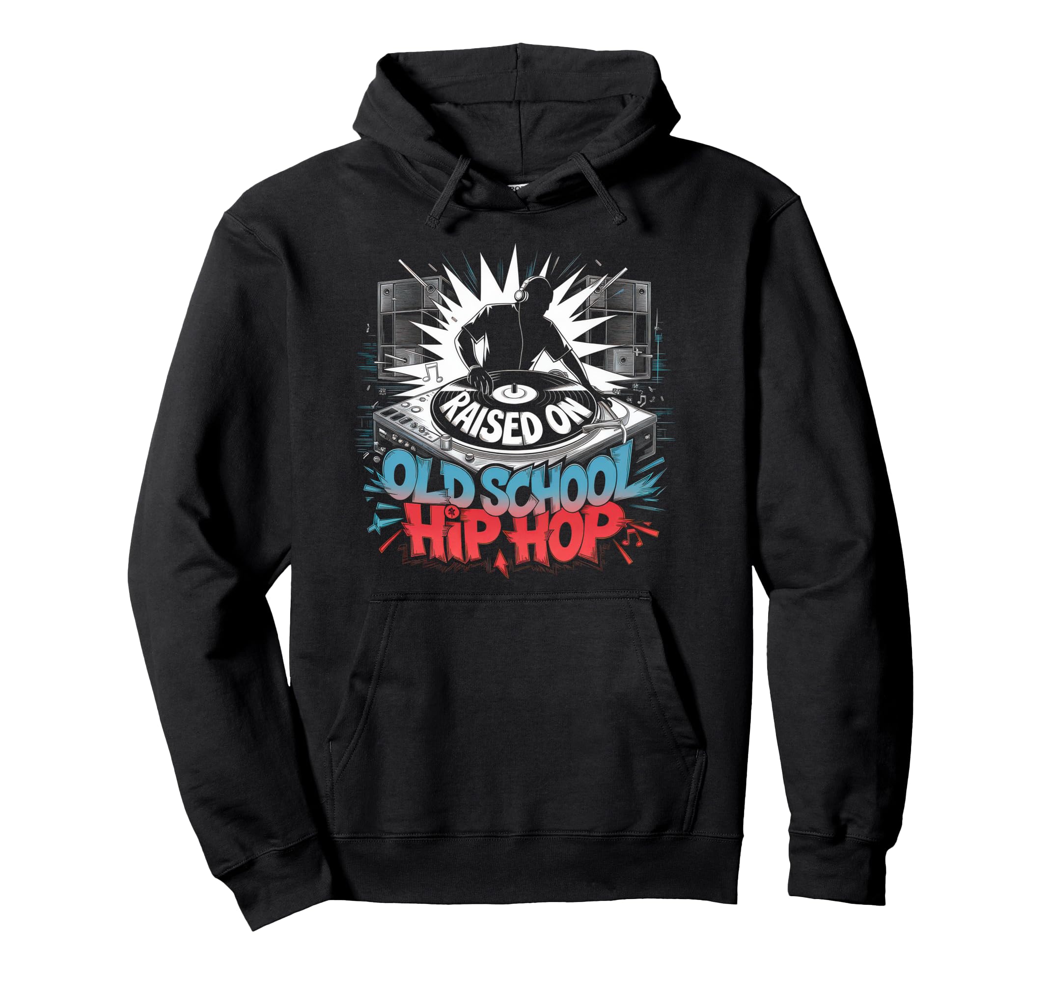 Raised Old School Graffiti Rap Hip Hop Hoodie - Custom Art Print Unisex - T-Shirt, Sweatshirt, Hoodie