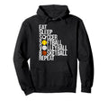 Eat Sleep Soccer Softball Volleyball Hoodie - Aesthetic Graphic Men Women - T-Shirt, Sweatshirt, Hoodie