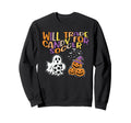Will Trade Candy Soccer Funny Ghost Sweatshirt - Trendy Graphic for Adults - T-Shirt, Sweatshirt, Hoodie