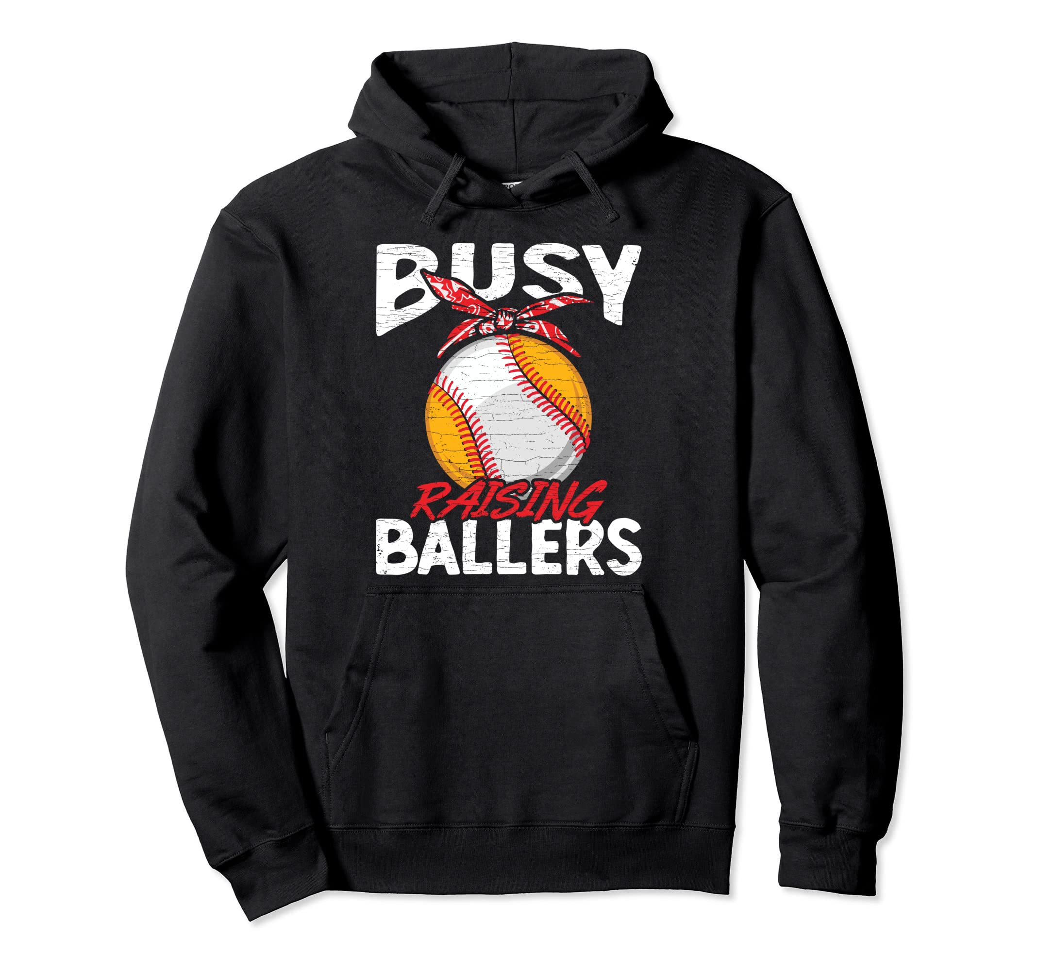 Busy Raising Ballers Baseball Mom Hoodie - Unique Graphic for Adults - T-Shirt, Sweatshirt, Hoodie