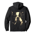 French Bulldog Glasses Smoking Pipe Hoodie - Graphic Print for Adults - T-Shirt, Sweatshirt, Hoodie
